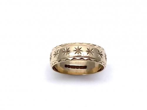 Secondhand Ct Yellow Gold Patterned Wedding Ring At Segal S Jewellers