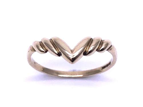 9ct Yellow Gold Wishbone Ring