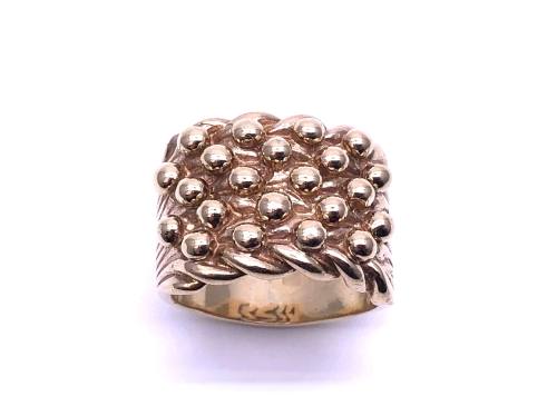 9ct Yellow Gold 5 Row Keeper Ring