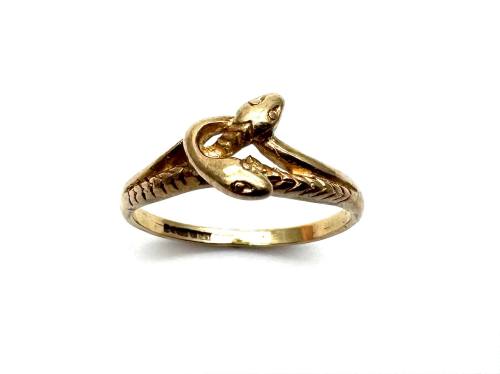 9ct Yellow Gold Double Snake Ring