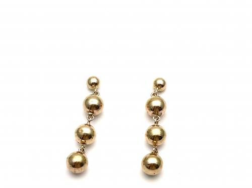 Secondhand 9ct Yellow Gold Ball Drop Earrings At Segal S Jewellers