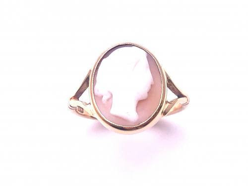 An Old 9ct Yellow Gold Cameo Ring