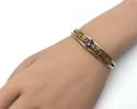 9ct Yellow Gold Amethyst Torque Bangle