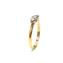 14ct Yellow Gold Diamond 3 Stone Ring