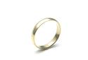 9ct Yellow Gold Plain D Shape Wedding Ring 3mm