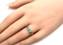 9ct Yellow Gold Emerald & Diamond Ring