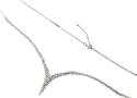 14ct White Gold CZ Necklet