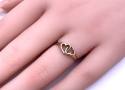 9ct Yellow Gold Double Heart Ring