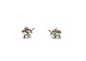 Silver Tiny Elephant Stud Earrings