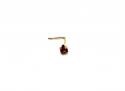 9ct Yellow Gold Orange Crystal Nose Studd