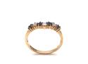 9ct Sapphire & C.Z Wishbone Ring