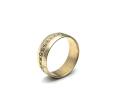 9ct Yellow Gold Patterned Wedding Ring