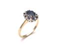 9ct Sapphire & Diamond Cluster Ring