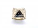 9ct Yellow Gold Pyramid Ring