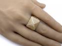 9ct Yellow Gold Pyramid Ring