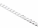 Silver Flat Curb Bracelet 8 Inch