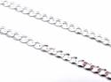 Silver Flat Curb Chain Necklet 22 Inch