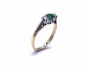 18ct Emerald & Diamond 3 Stone Ring