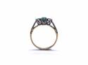 18ct Emerald & Diamond 3 Stone Ring