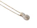 9ct Yellow Gold Diamond Pendant & Chain