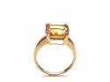 9ct Yellow Gold Quartz Solitaire Ring