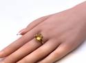 9ct Yellow Gold Quartz Solitaire Ring