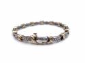 9ct Two Colour Diamond Bracelet