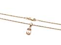 9ct Morganite & Diamond Pendant & Chain