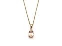 9ct Morganite & Diamond Pendant & Chain