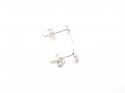 Silver Padlock & Key Opposite Stud Earrings