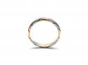 18ct 3 Colour Twisted Wedding Ring