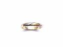 18ct 3 Colour Twisted Wedding Ring