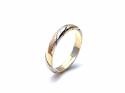 18ct 3 Colour Twisted Wedding Ring