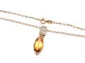 9ct Citrine & Topaz Pendant & Chain