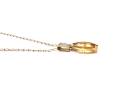 9ct Citrine & Topaz Pendant & Chain