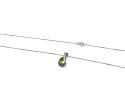 9ct White Gold Peridot Pendant & Chain