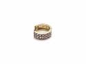 9ct Yellow Gold CZ Huggie Earring Single