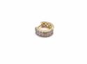 9ct Yellow Gold CZ Hinged Huggie Earring Single