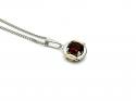 Silver Gold Plated Garnet Fancy Pendant & Chain