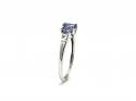 9ct White Gold Tanzanite & Diamond Ring