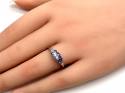 9ct White Gold Tanzanite & Diamond Ring