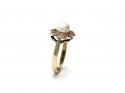 9ct Yellow Gold Pearl Solitaire Ring