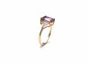 9ct Purple Topaz & Diamond Ring