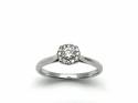 9ct White Gold Diamond Halo Ring 0.25ct