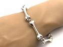 Silver Bones Bracelet 8 Inch