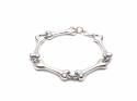 Silver Bones Bracelet 8 Inch