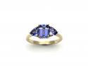 9ct Yellow Gold Tanzanite 3 Stone Ring