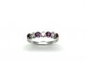 18ct White Gold Ruby & Diamond Ring