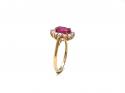 9ct Yellow Gold Ruby & Zircon Ring