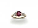 9ct Yellow Gold Ruby & Diamond Ring